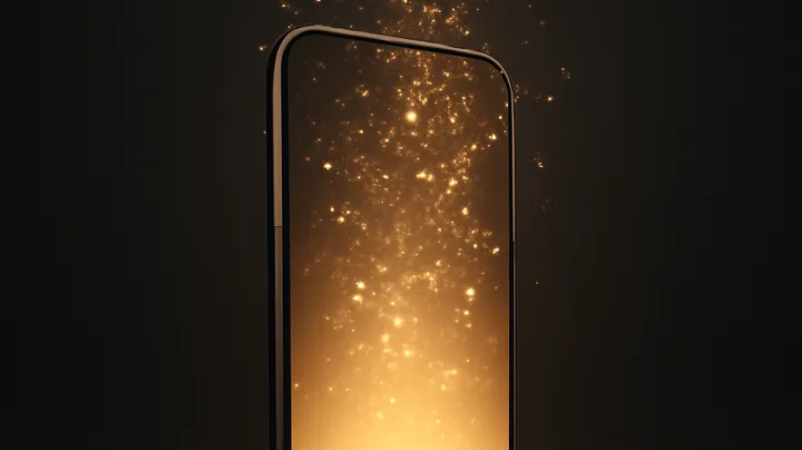 HI77 COM Modern phone with glowing screen